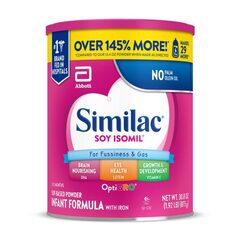 Abbott Nutrition Similac Soy Isomil Infant Formula Powder, 30.8 oz, Retail, EA/1, CS/4