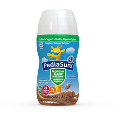 Abbott Nutrition Pediasure Grow & Gain With Fiber, Chocolate, 7.4 fl. oz. Retail Bottle, EA/1, CS/24