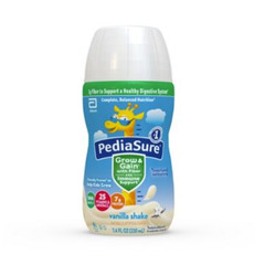 Abbott Nutrition PediaSure Grow & Gain with Fiber Shake, 7.4 oz, Vanilla, EA/1, PK/4