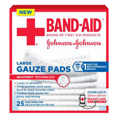 Systagenix J & J Band-Aid First Aid Gauze Pads 4
