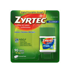 Systagenix Zyrtec Adult Allergy Relief Tablets, 10mg, 90 ct, EA/1
