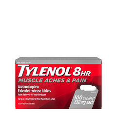 Systagenix Tylenol 8 HR Muscle Aches and Pain Caplets, 100 ct, EA/1