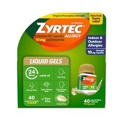 Systagenix Adult ZYRTEC 10mg Liquid Gels, 40 ct - REPLACES 5320444, EA/1