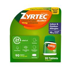 Systagenix Adult ZYRTEC 10mg IR Tablet, 90 ct - REPLACES 5320690, EA/1