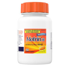 Systagenix Motrin IB Pain Reliever and Fever Reducer Coated Caplets, 225 ct, EA/1