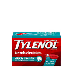 Systagenix Tylenol Extra Strength, Easy To Swallow Caplets with Gentleglide, 500mg, 100 ct, EA/1