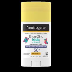 Systagenix Neutrogena Sheer Zinc Kids Mineral Sunscreen Stick, SPF 50+, 1.5 oz, EA/1