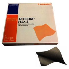 Smith & Nephew ACTICOAT Flex 3 Antimicrobial Barrier Dressing with Silcryst Nanocrystals, 2