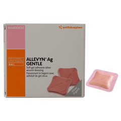 Smith & Nephew ALLEVYN  Ag Gentle Border Silicone Gel Adhesive Silver Wound Dressing, 7