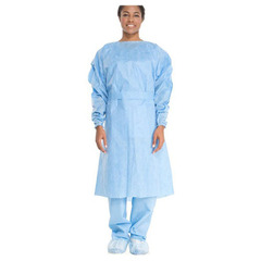 Cardinal Health Lightweight SMS Elastic Cuff Isolation Gown, Blue, Universal, Minimal Fluid Protection, PK/10, EA/1