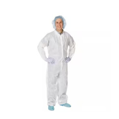Cardinal Health Premium Heavy Weight SMS Elastic Cuff Ankle Coverall, White, X-Large, EA/1, CS/24