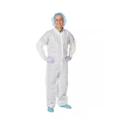 Cardinal Health Premium Heavy Weight SMS Elastic Cuff Ankle Coverall, White, 2X-Large, EA/1, CS/24