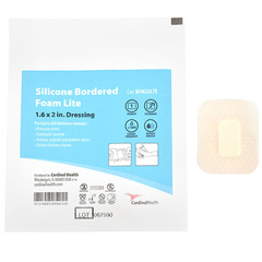 Cardinal Health Kendall Silicone Bordered Lite Foam Dressing, 1.6