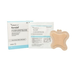 Cardinal Health Kendall Silicone Bordered 5-Layer Foam Sacral Dressing, Large, 9.2