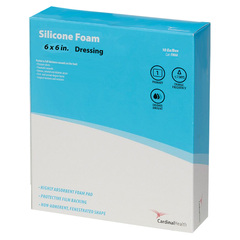 Cardinal Health Kendall Silicone Non-Bordered Foam Wound Dressing, 6