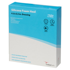 Cardinal Health Kendall Silicone Non-Bordered Foam Heel Wound Dressing, 4.5