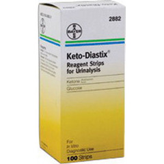 Bayer Keto-Diastix Reagent Test Strip (100 count), EA/1