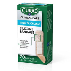 Medline CURAD Silicone Flexible Fabric Bandages, 0.75