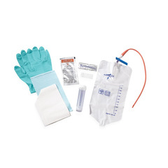 Medline Pre-Connected Urethral Catheterization Tray with 1000 mL Bag and Catheter, 15 FR, EA/1, CS/20