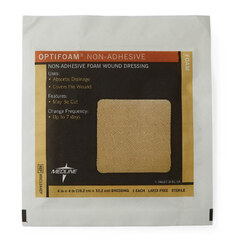 Medline Optifoam Non-Adhesive Foam Dressing, 4