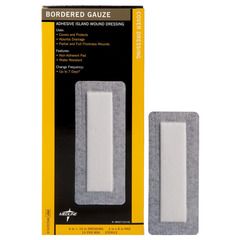 Medline Bordered Gauze Adhesive Island Wound Dressing, 4