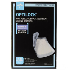 Medline OptiLock Non-Adhesive Super Absorbent Wound Dressing, 8
