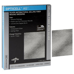 Medline Opticell Ag+ Silver Antibacterial Gelling Fiber Wound Dressing, 4