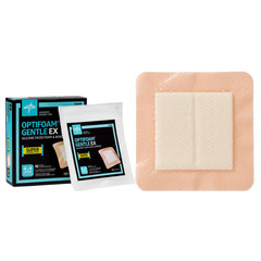 Medline Optifoam Gentle EX Silicone-Faced Foam Dressing with Border, 4
