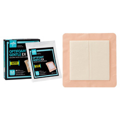 Medline Optifoam Gentle EX Silicone-Faced Foam Dressing with Border, 6