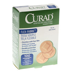 Medline Curad Flex-Fabric Adhesive Bandages, Spot, 100 ct, BX/1