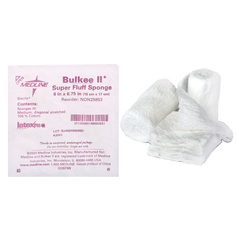 Medline Bulkee II Extra Absorbent Super Fluff Sponge, 6
