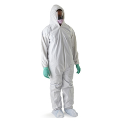 Medline Anti-Static Microporous Breathable Coveralls with Hood and Boots, 3X-Large, EA/1