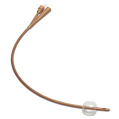 Cardinal Health Dover 2-Way Foley Silver Coated Silicone Coude Tip Urethral Urinary Catheter, 16FR, 5ML, EA/1, CS/100