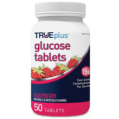 Nipro Diagnostics TRUEplus Glucose Tablets 50 count, Raspberry, BX/1, CS/600