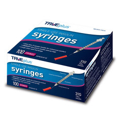 Nipro Diagnostics Trueplus Single-Use Insulin Syringe, 31G x 5/16