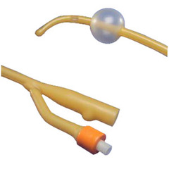 Cardinal Health Dover Coude Tip Hydrogel Coated Red Latex Foley Catheter, 2-Way, 20 Fr, 5 cc, EA/1, PK/12