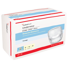 Cardinal Health, Underwear, Sure Care Extra, X-Large, 48