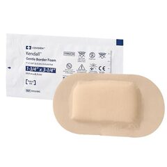 Cardinal Health Kendall Foam Border Gentle Silicone Adhesion Dressing, 1.75