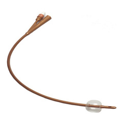 Cardinal Health Dover 2-Way Silver-Coated Silicone Foley Catheter 20 Fr 5 cc, CS/10, EA/1