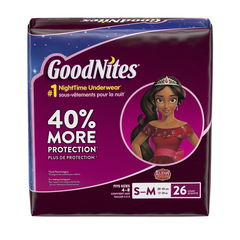 Kimberly-Clark Goodnites Youth Pants for Girls Large/X-Large, Mega Pack, PK/1, CS/60