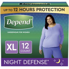 Kimberly-Clark Depend Underwear Overnight Absorbency X-Large For Women, Waist 45-54