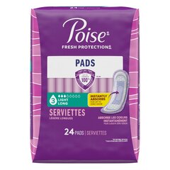 Kimberly-Clark Poise Original Pads, Light Absorbency, Long Length., PK/1, CS/96