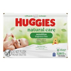 Kimberly-Clark HUGGIES Natural Care Fragrance-Free Baby Wipes, Retail Case, CS/1