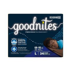 Kimberly-Clark Goodnites Youth Pants for Boys, Large, Giga Pack, Replaces Item 6940533, CS/1