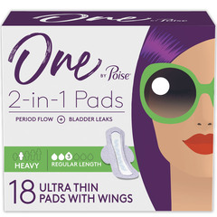 Kimberly-Clark One by Poise Supreme Ultrathin Heavy Wing Pad, 18 ct, PK/1