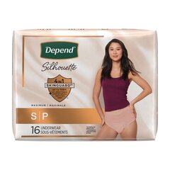 Kimberly-Clark Depend Silhouette Max Abs Women's Underwear, Pink, Female Small, 16 ct - REPLACES 6951413, PK/1, CS/32
