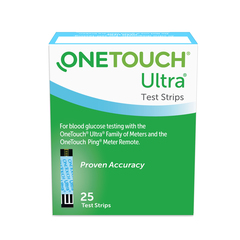 Lifescan OneTouch Ultra Blue Blood Glucose Test Strip (25 count), BX/1