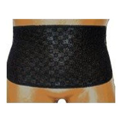 OPTIONS Ladies' Brief with Open Crotch and Built-In Barrier/Support, Black, Center Stoma, X-Large 10, Hips 45