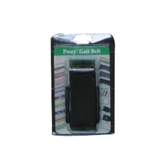 Posey Premium EZ Clean Gait Belts with Spring-Loaded Buckle, Standard, Black, Fits Up to 58