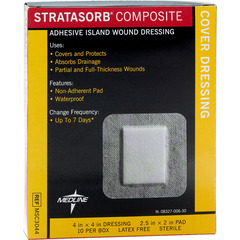 Medline Stratasorb Composite Island Dressing 4